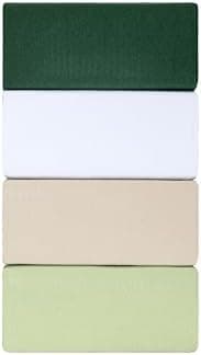 1) Spannbettlaken 100x200 cm Hellgrün — 100% Baumwolle-Jersey mit Lycra, für Matratzen bis 25 cm

2) Jersey-Spannbettlak