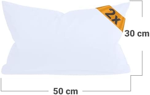 Doppelpack Baumwoll-Kissenbezüge 40 x 15 cm – Navyblau, schlichtes modernes Design
