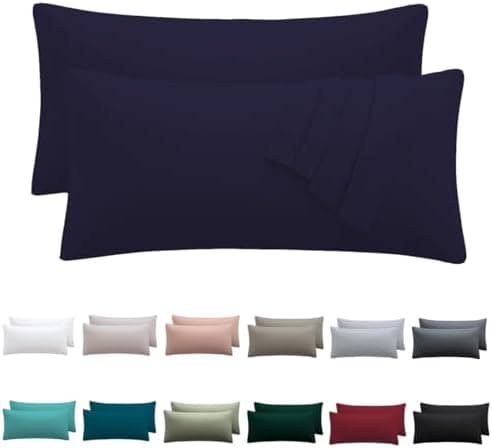 Kissenbezug 40x80 cm 2er Set – 100% Mikrofaser Beige, weich & bügelfrei mit Reißverschluss