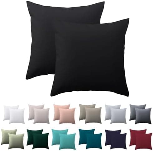 Kissenbezug 40x80 cm 2er Set – 100% Mikrofaser Beige, weich & bügelfrei mit Reißverschluss