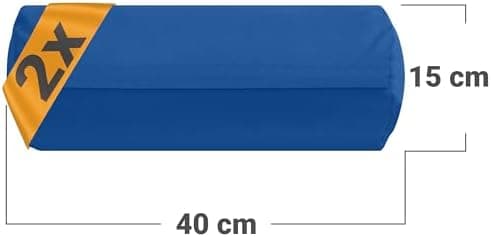 Doppelpack Baumwoll-Kissenbezüge 40 x 15 cm – Navyblau, schlichtes modernes Design