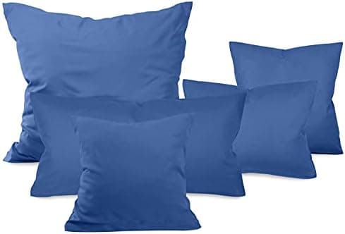 Doppelpack Baumwoll-Kissenbezüge 40 x 15 cm – Navyblau, schlichtes modernes Design