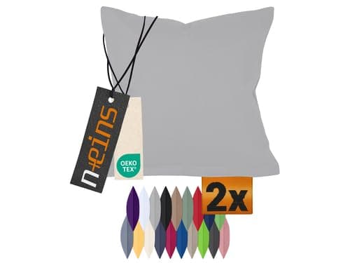 Doppelpack Baumwoll-Kissenbezüge 40 x 15 cm – Navyblau, schlichtes modernes Design