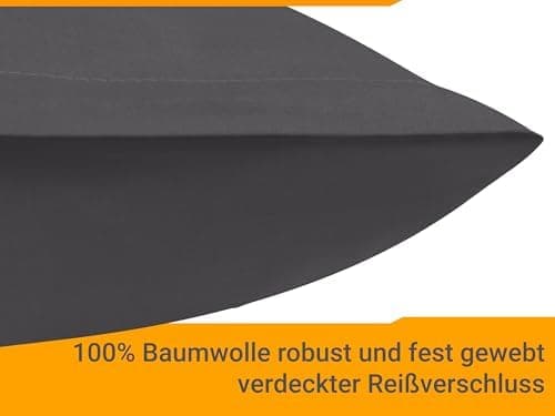 Doppelpack Baumwoll-Kissenbezüge 40 x 15 cm – Navyblau, schlichtes modernes Design