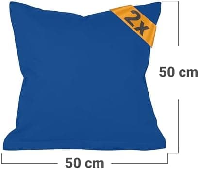 Doppelpack Baumwoll-Kissenbezüge 40 x 15 cm – Navyblau, schlichtes modernes Design