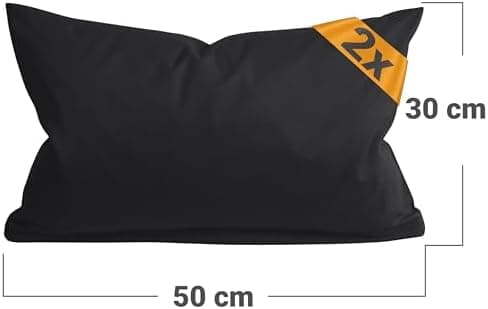 Doppelpack Baumwoll-Kissenbezüge 40 x 15 cm – Navyblau, schlichtes modernes Design