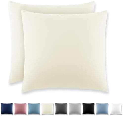 REDKEY Kissenbezug 40x80 cm 2er Set – gebürstetes Mikrofaser, Reißverschluss, waschbar bis 40°C – Anthrazit