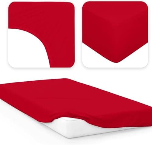 Jacobson Jersey-Spannbettlaken aus Baumwolle – OEKO-TEX STANDARD 100, 180x200–200x200 cm, Weiß