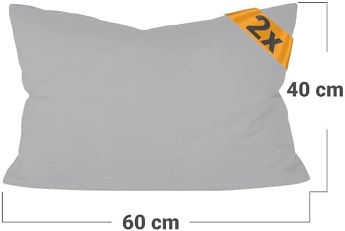 Doppelpack Baumwoll-Kissenbezüge 40 x 15 cm – Navyblau, schlichtes modernes Design