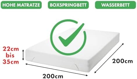 Jacobson Spannbettlaken 180×200 cm – GOTS‑zertifizierte Bio‑Baumwolle