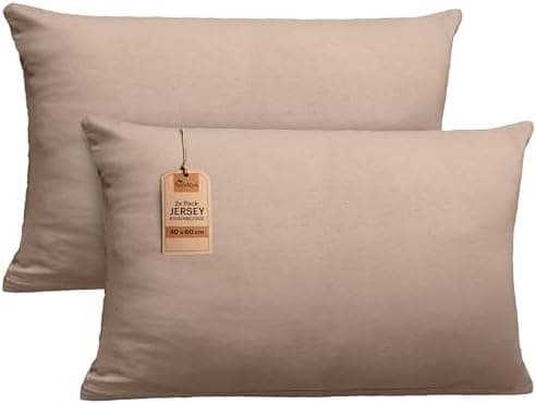 NatureMark Jersey Kissenbezüge – weich & atmungsaktiv, hautfreundlich – 40x40 cm, Anthrazit