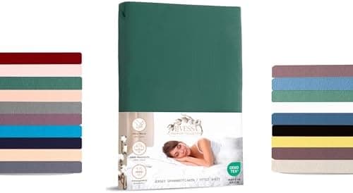 Livessa Spannbettlaken Jersey Baumwolle 140x200 cm mit 30 cm Matratzenhöhe – ultra weich & atmungsaktiv, passt für 150x2