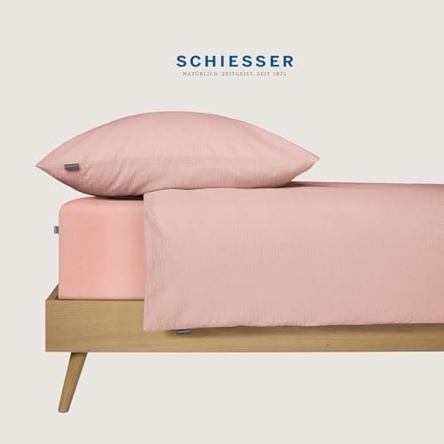 Schiesser Spannbettlaken Jessi – 100% gekämmte Baumwolle aus nachhaltiger Produktion | 180–190×200 cm, Matratzenhöhe bis