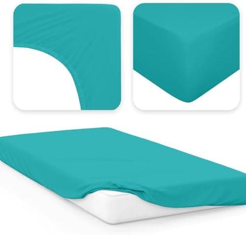 Jacobson Jersey-Spannbettlaken aus Baumwolle – OEKO-TEX STANDARD 100, 180x200–200x200 cm, Weiß