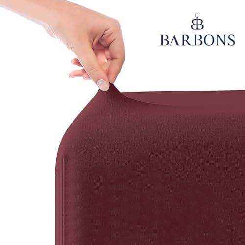 BARBONS Spannbettlaken 140x200 cm – 100% Baumwolle Jersey, für Boxspringbett & Matratzen bis 27 cm – Hellgrau
