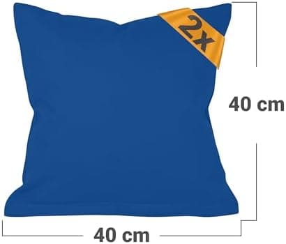 Doppelpack Baumwoll-Kissenbezüge 40 x 15 cm – Navyblau, schlichtes modernes Design
