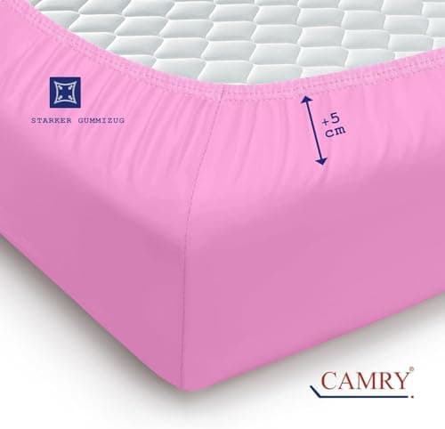 Camry Spannbettlaken 180x200–200x200 cm – Baumwoll‑Jersey Orange