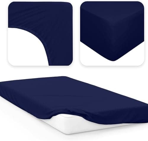 Jacobson Jersey-Spannbettlaken aus Baumwolle – OEKO-TEX STANDARD 100, 180x200–200x200 cm, Weiß