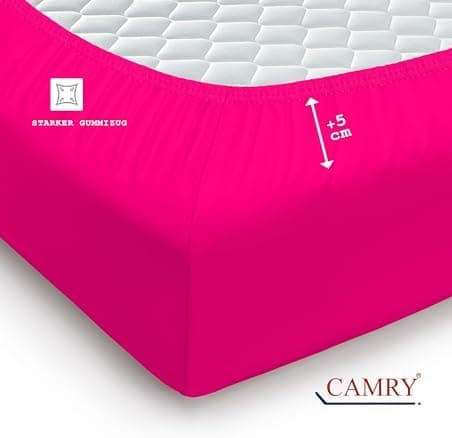 Camry Spannbettlaken 180x200–200x200 cm – Baumwoll‑Jersey Orange