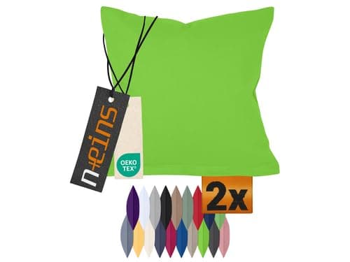 Doppelpack Baumwoll-Kissenbezüge 40 x 15 cm – Navyblau, schlichtes modernes Design
