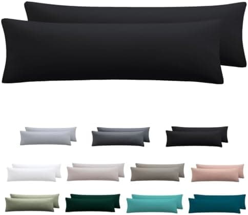 Kissenbezug 40x80 cm 2er Set – 100% Mikrofaser Beige, weich & bügelfrei mit Reißverschluss