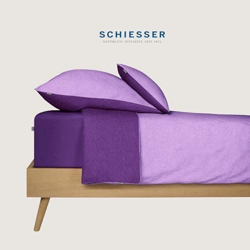 Schiesser Spannbettlaken Jessi – 100% gekämmte Baumwolle aus nachhaltiger Produktion | 180–190×200 cm, Matratzenhöhe bis