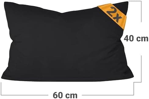 Doppelpack Baumwoll-Kissenbezüge 40 x 15 cm – Navyblau, schlichtes modernes Design