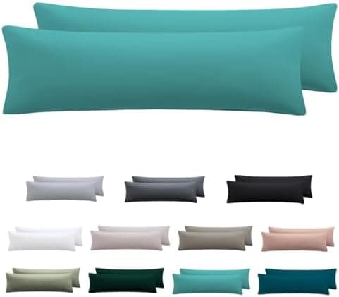 Kissenbezug 40x80 cm 2er Set – 100% Mikrofaser Beige, weich & bügelfrei mit Reißverschluss