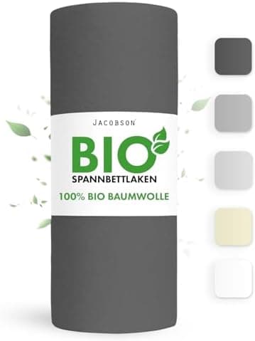 Jacobson Spannbettlaken 180×200 cm – GOTS‑zertifizierte Bio‑Baumwolle