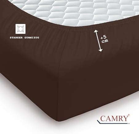Camry Spannbettlaken 180x200–200x200 cm – Baumwoll‑Jersey Orange