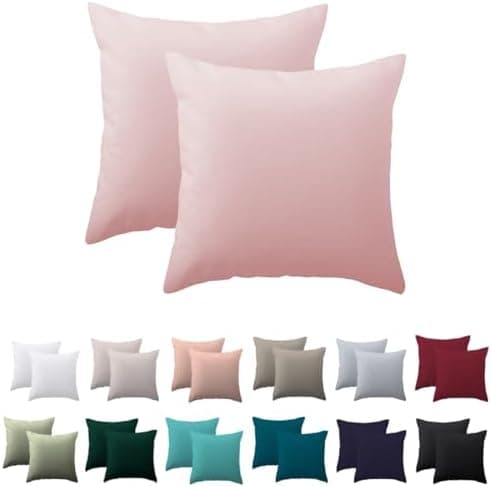 Kissenbezug 40x80 cm 2er Set – 100% Mikrofaser Beige, weich & bügelfrei mit Reißverschluss