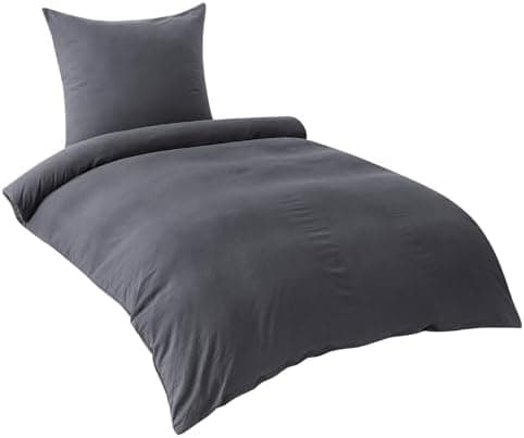 BEDSURE Bettwäsche 135x200 4‑teilig – Weiches Baumwoll‑Feeling Bettwäsche‑Set 135 x 200 cm, inkl. 2 Kissenbezüge 80x80,