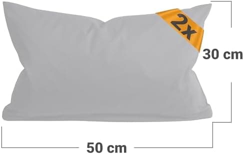 Doppelpack Baumwoll-Kissenbezüge 40 x 15 cm – Navyblau, schlichtes modernes Design