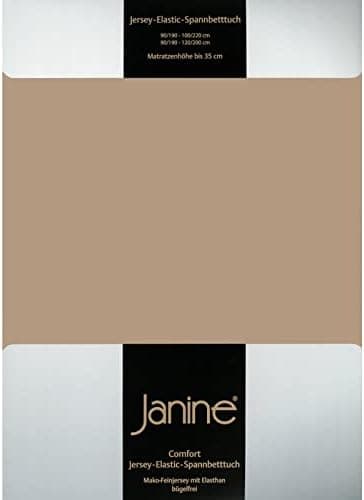 Janine Spannbettlaken Mako-Feinjersey Classic Jersey für Matratzen 180–200 x 200 cm