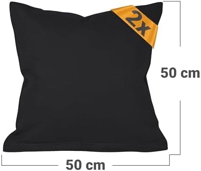 Doppelpack Baumwoll-Kissenbezüge 40 x 15 cm – Navyblau, schlichtes modernes Design