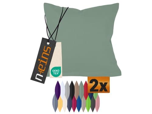 Doppelpack Baumwoll-Kissenbezüge 40 x 15 cm – Navyblau, schlichtes modernes Design