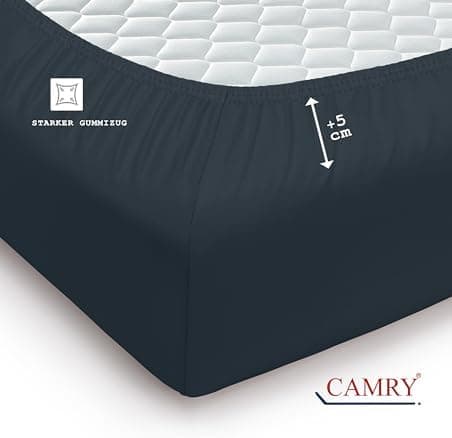 Camry Spannbettlaken 180x200–200x200 cm – Baumwoll‑Jersey Orange