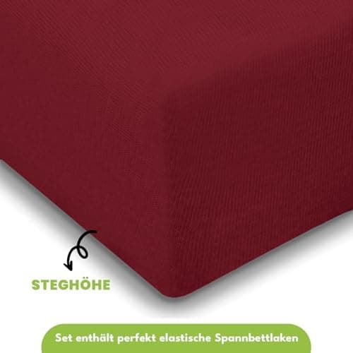 Julido Jersey-Spannbettlaken 140x200 cm – Baumwolle, OEKO-TEX® Standard 100, hautfreundlich & allergikergeeignet, Grün