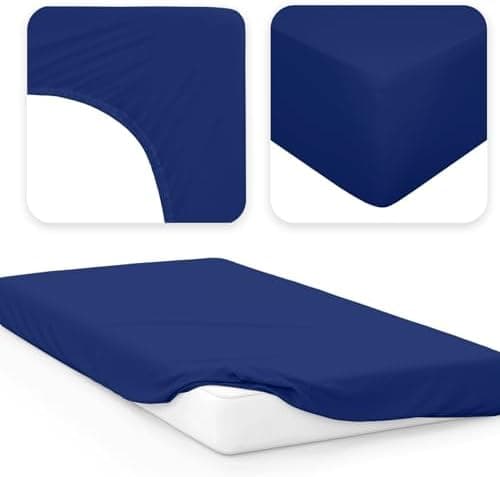 Jacobson Jersey-Spannbettlaken aus Baumwolle – OEKO-TEX STANDARD 100, 180x200–200x200 cm, Weiß