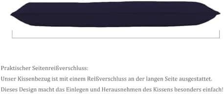 Kissenbezug 40x80 cm 2er Set – 100% Mikrofaser Beige, weich & bügelfrei mit Reißverschluss