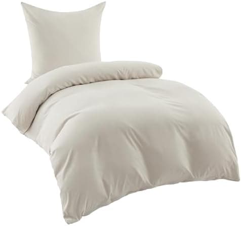 BEDSURE Bettwäsche 135x200 4‑teilig – Weiches Baumwoll‑Feeling Bettwäsche‑Set 135 x 200 cm, inkl. 2 Kissenbezüge 80x80,