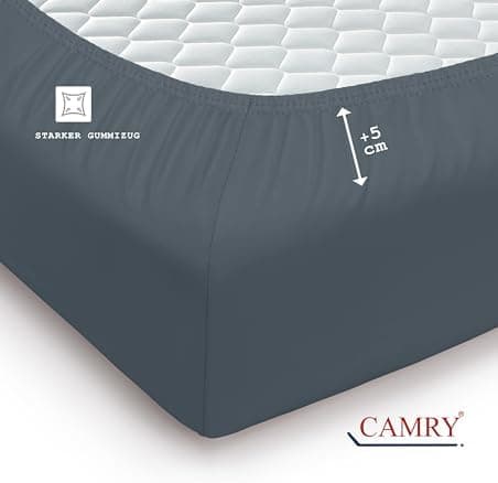 Camry Spannbettlaken 180x200–200x200 cm – Baumwoll‑Jersey Orange