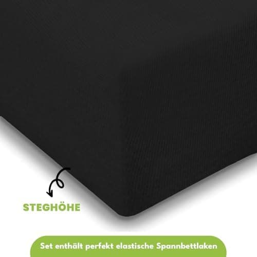 Julido Jersey-Spannbettlaken 140x200 cm – Baumwolle, OEKO-TEX® Standard 100, hautfreundlich & allergikergeeignet, Grün