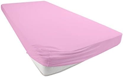 Jersey-Spannbettlaken 100% Baumwolle – 90–100×200 cm, für Matratzen bis 25 cm (Steghöhe bis 23 cm), Beige