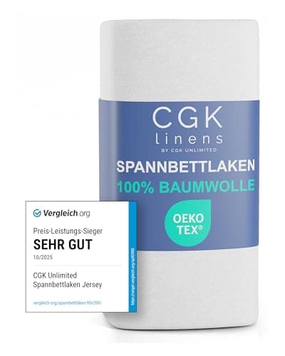 Spannbettlaken Jersey 140x200 cm – 100% Baumwolle, weich & atmungsaktiv – Rundumgummi für Matratzen bis 30 cm & Boxsprin