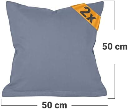Doppelpack Baumwoll-Kissenbezüge 40 x 15 cm – Navyblau, schlichtes modernes Design
