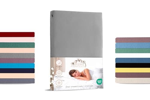 Livessa Spannbettlaken Jersey Baumwolle 140x200 cm mit 30 cm Matratzenhöhe – ultra weich & atmungsaktiv, passt für 150x2