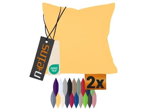 Doppelpack Baumwoll-Kissenbezüge 40 x 15 cm – Navyblau, schlichtes modernes Design