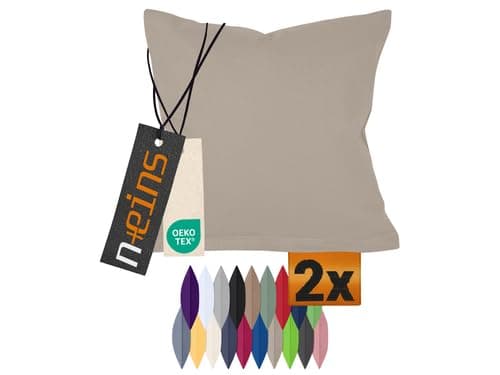 Doppelpack Baumwoll-Kissenbezüge 40 x 15 cm – Navyblau, schlichtes modernes Design