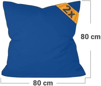 Doppelpack Baumwoll-Kissenbezüge 40 x 15 cm – Navyblau, schlichtes modernes Design